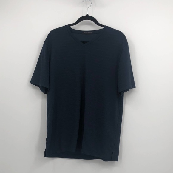 Michael Brandon Textured T-Shirt Short Sleeve Crewneck Black Large - Picture 1 of 9